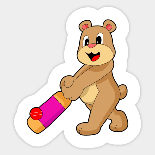 Bear Cricket Cricket bat Sticker